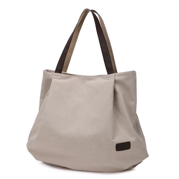 2018 new simple ladies bag canvas bag big female sen shoulder art hand-held large capacity cloth handbags